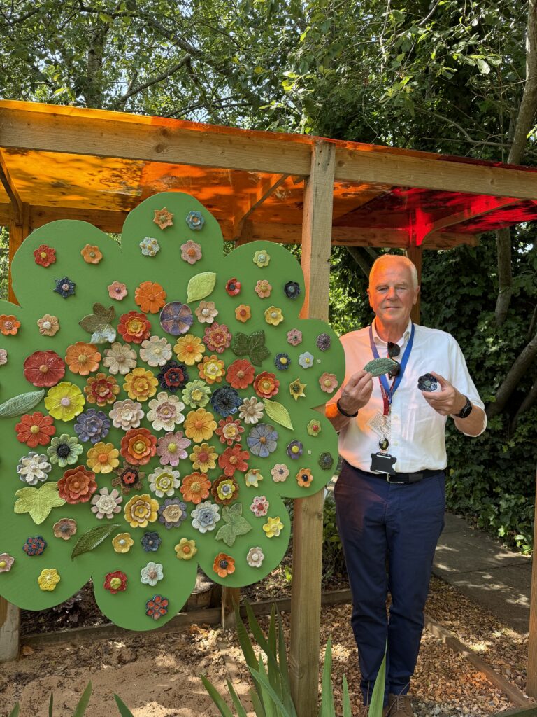 Councillor Alan Bailes, Cabinet Member with Responsibility for Health and Wellbeing visit the Chadsgrove School ceramics